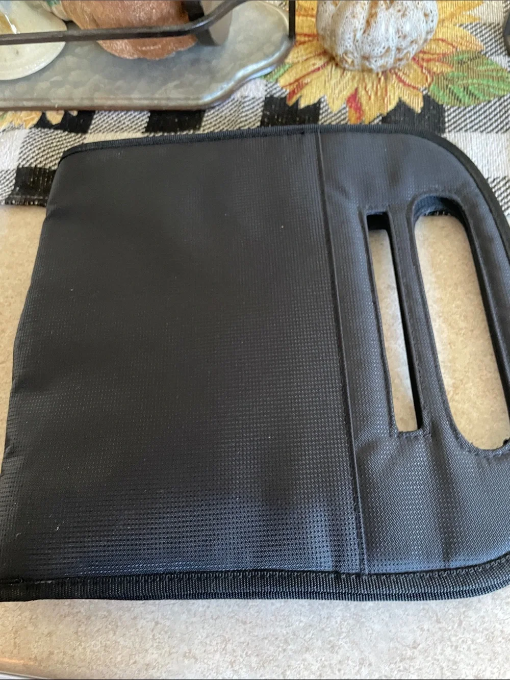 Crop Shop Boutique Black Men's Briefcase with Subtle Silver Trim